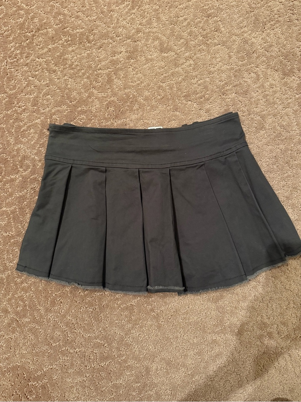 BDG Black Pleated Mini Skirt with Buckle Belt - Picture 3 of 3